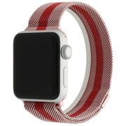 Apple Watch Armband Solaro - Milanese - rosérot gestreift