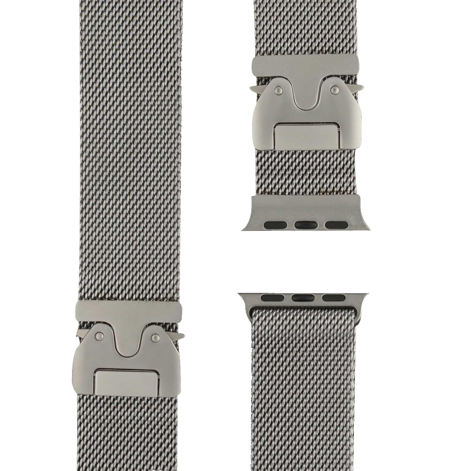 Apple Watch Armband Dominus – Milanaise – Silbertitan
