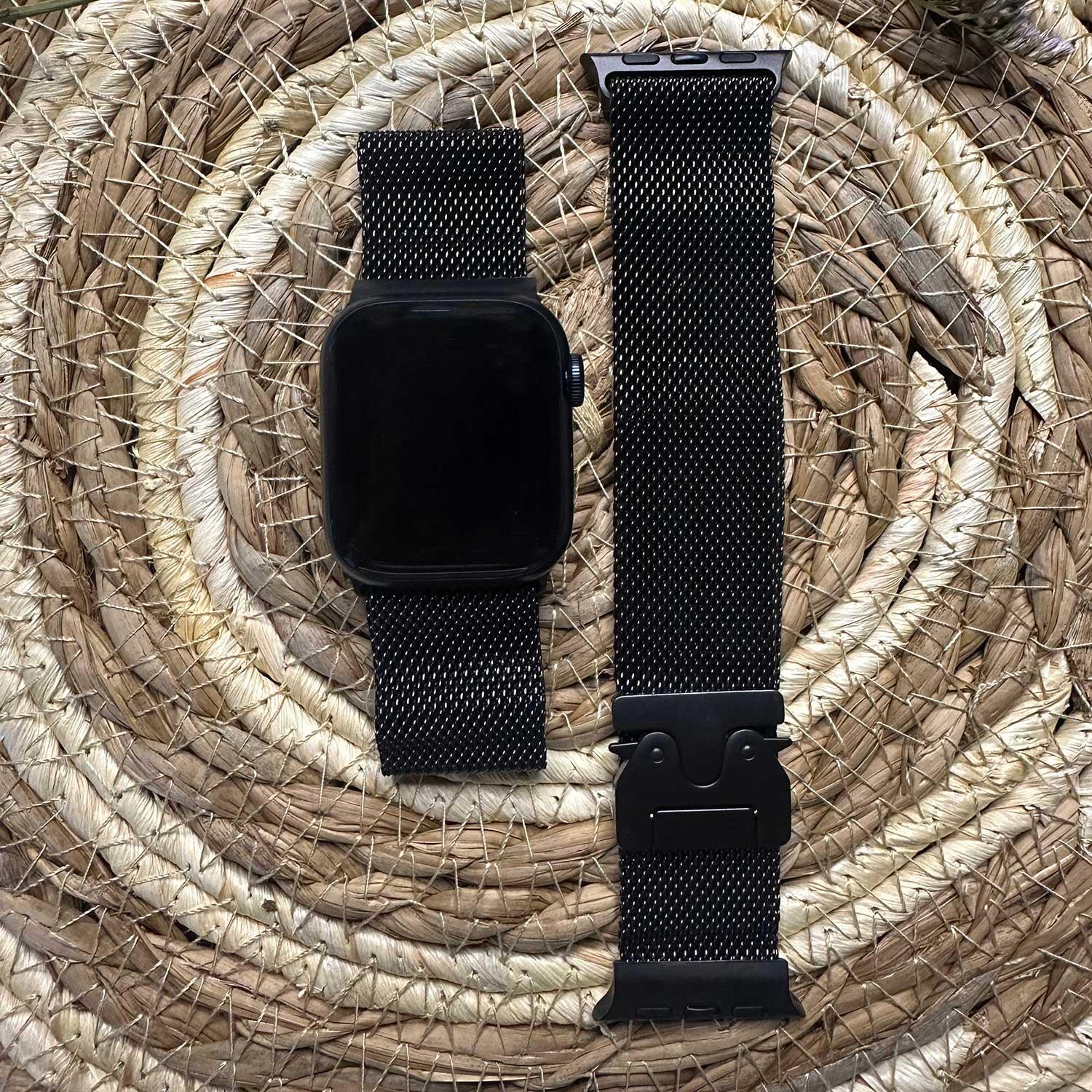 Apple Watch Armband Dominus – Milanese – Schwarz Titan