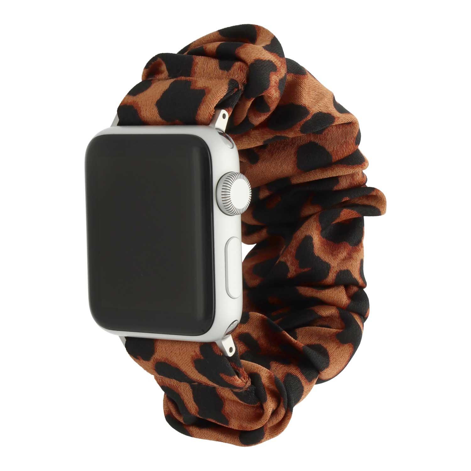 Apple Watch Armband Savara - Scrunchie - Nylon - Panther Braun
