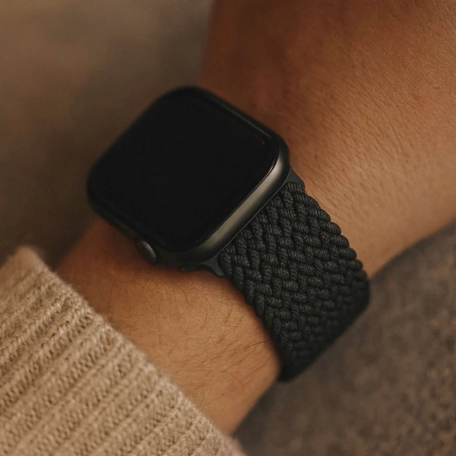 Apple Watch Armband Weavy - Nylon - Schwarz