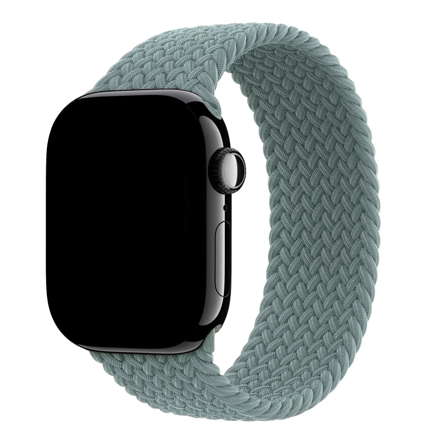 Apple Watch Armband Onyx – geflochten – Solo Loop – Nylon – Grüngrau
