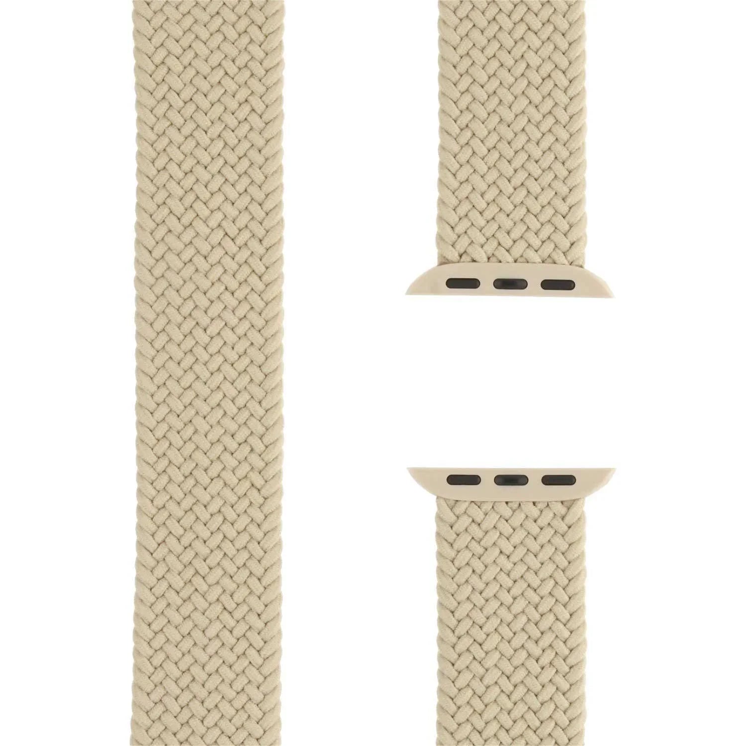 Apple Watch Armband Onyx – geflochten – Solo Loop – Nylon – Beige
