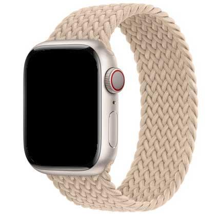 Apple Watch Armband Onyx – geflochten – Solo Loop – Nylon – Beige