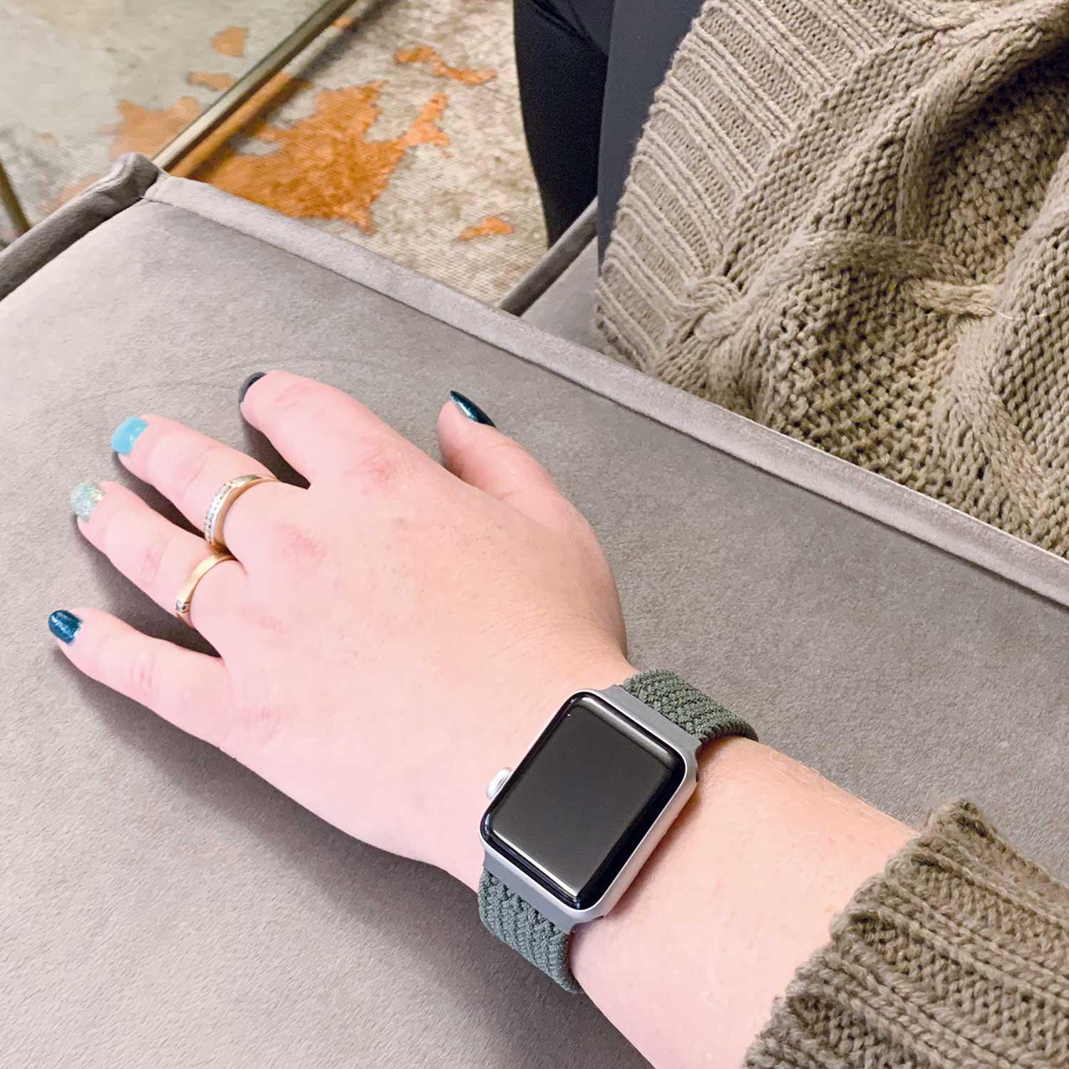Apple Watch Armband - Nylon - Geflochtenes Solo Loop - Inverness-Grün
