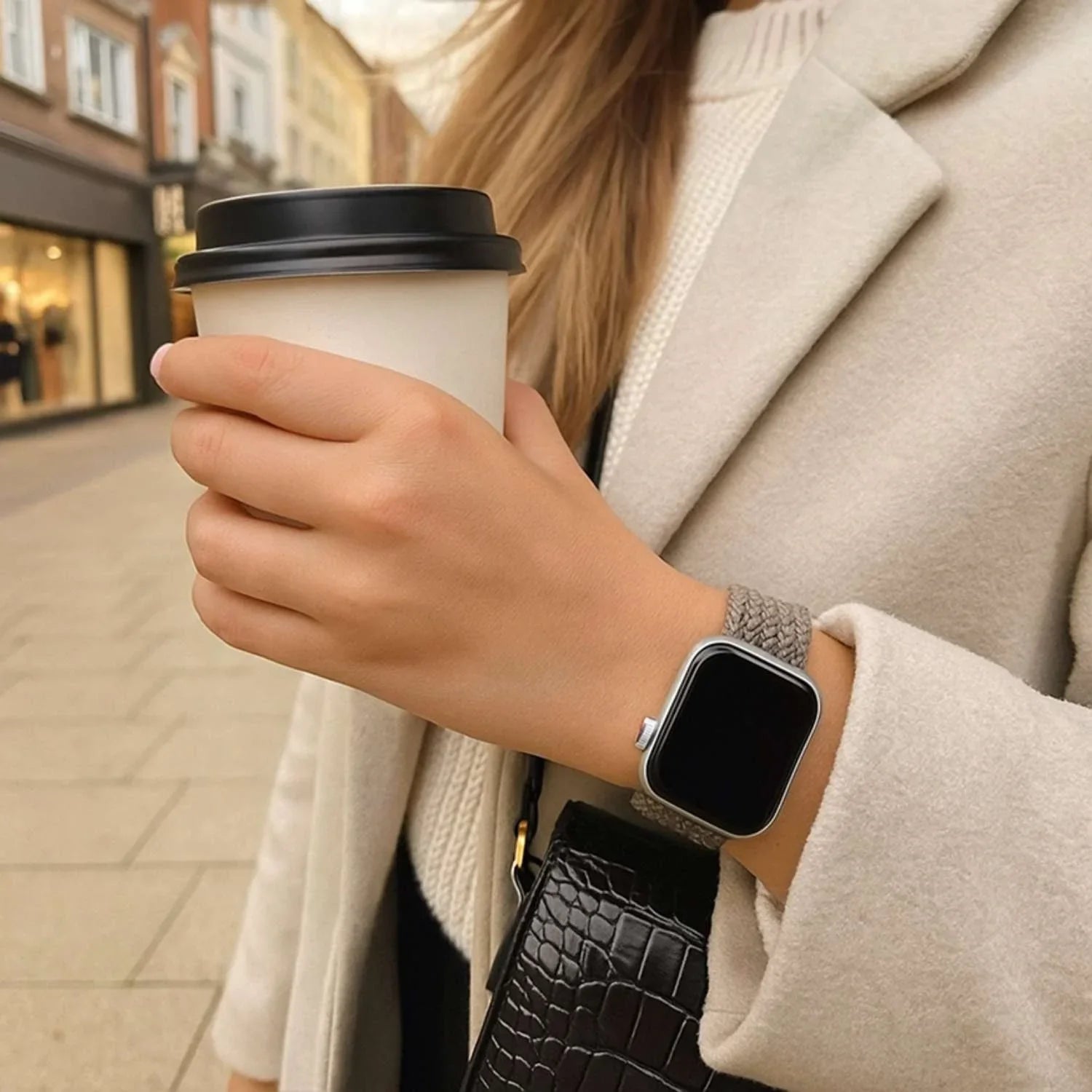Apple Watch Armband Onyx – geflochten – Solo Loop – Nylon – Clay