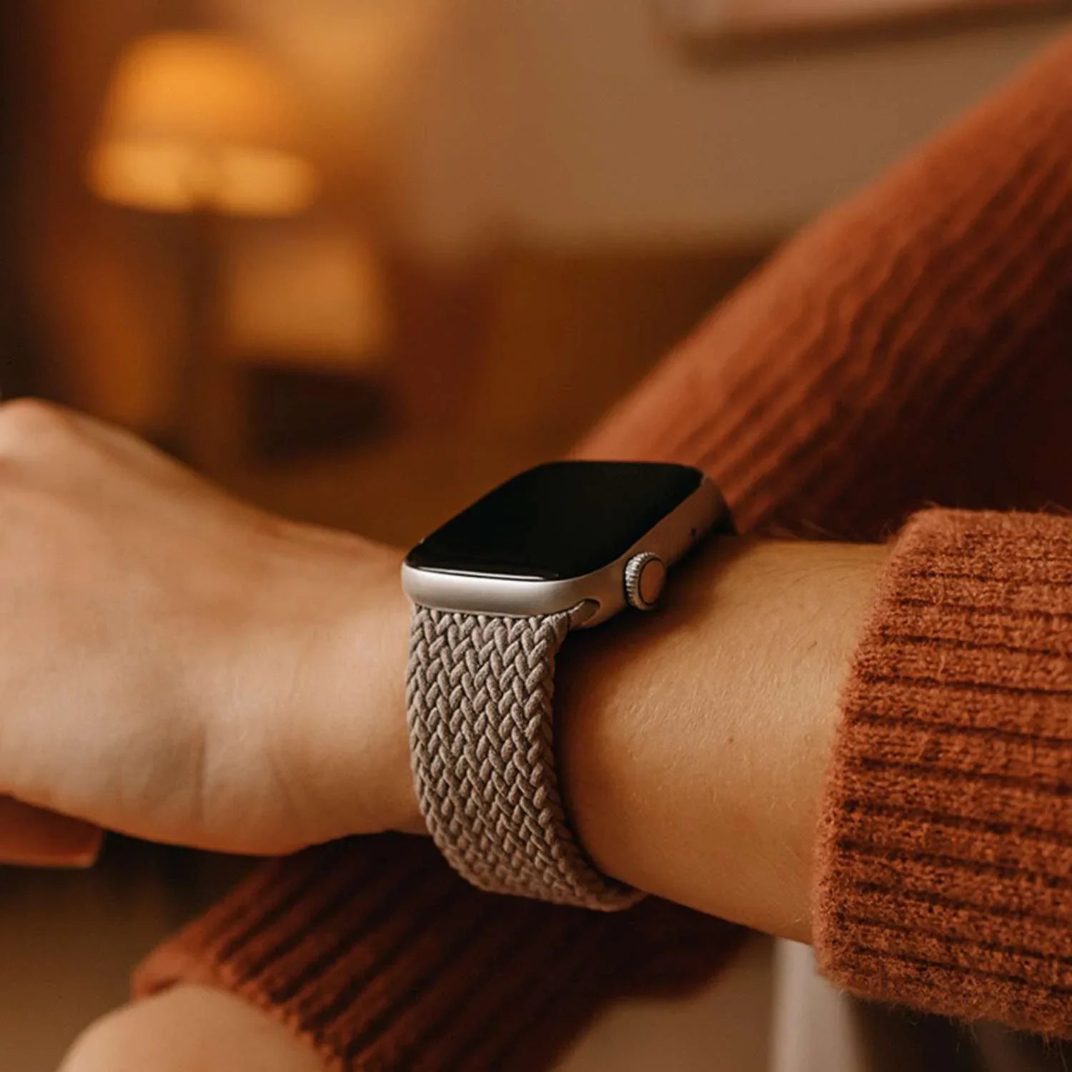 Apple Watch Armband Onyx – geflochten – Solo Loop – Nylon – Clay