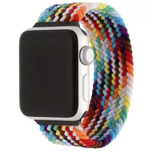 Apple Watch Armband – Nylon – Geflochtenes Solo Loop – Bunt Hell