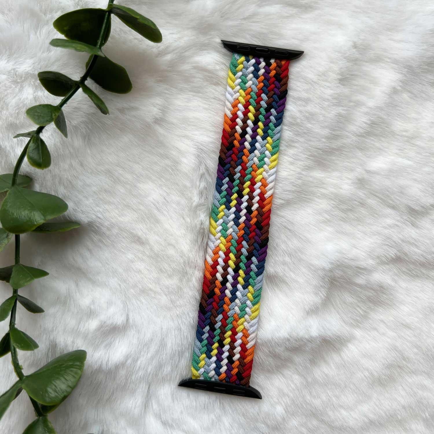 Apple Watch Armband – Nylon – Geflochtenes Solo Loop – Bunt Hell