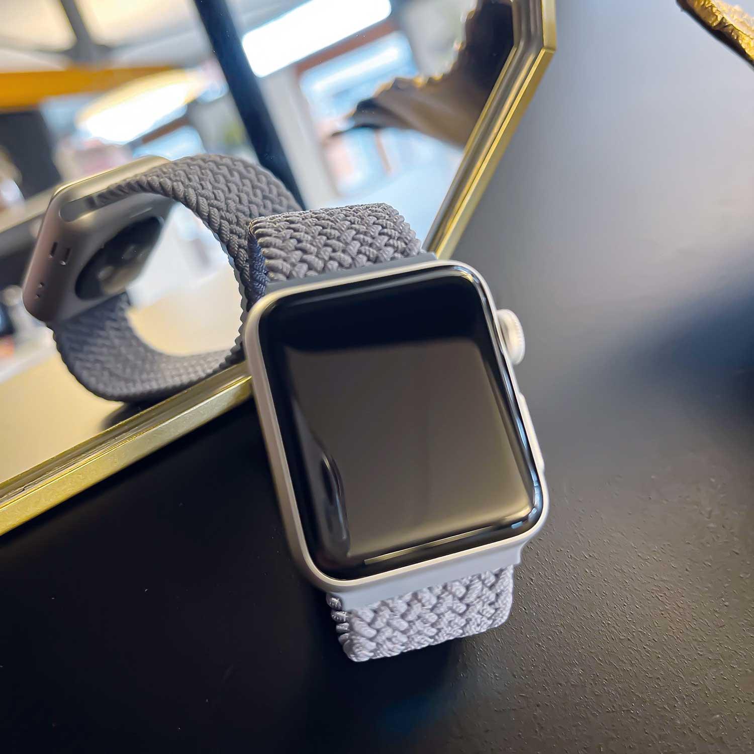Apple Watch Armband – Nylon – Geflochten Solo Loop – Schiefer