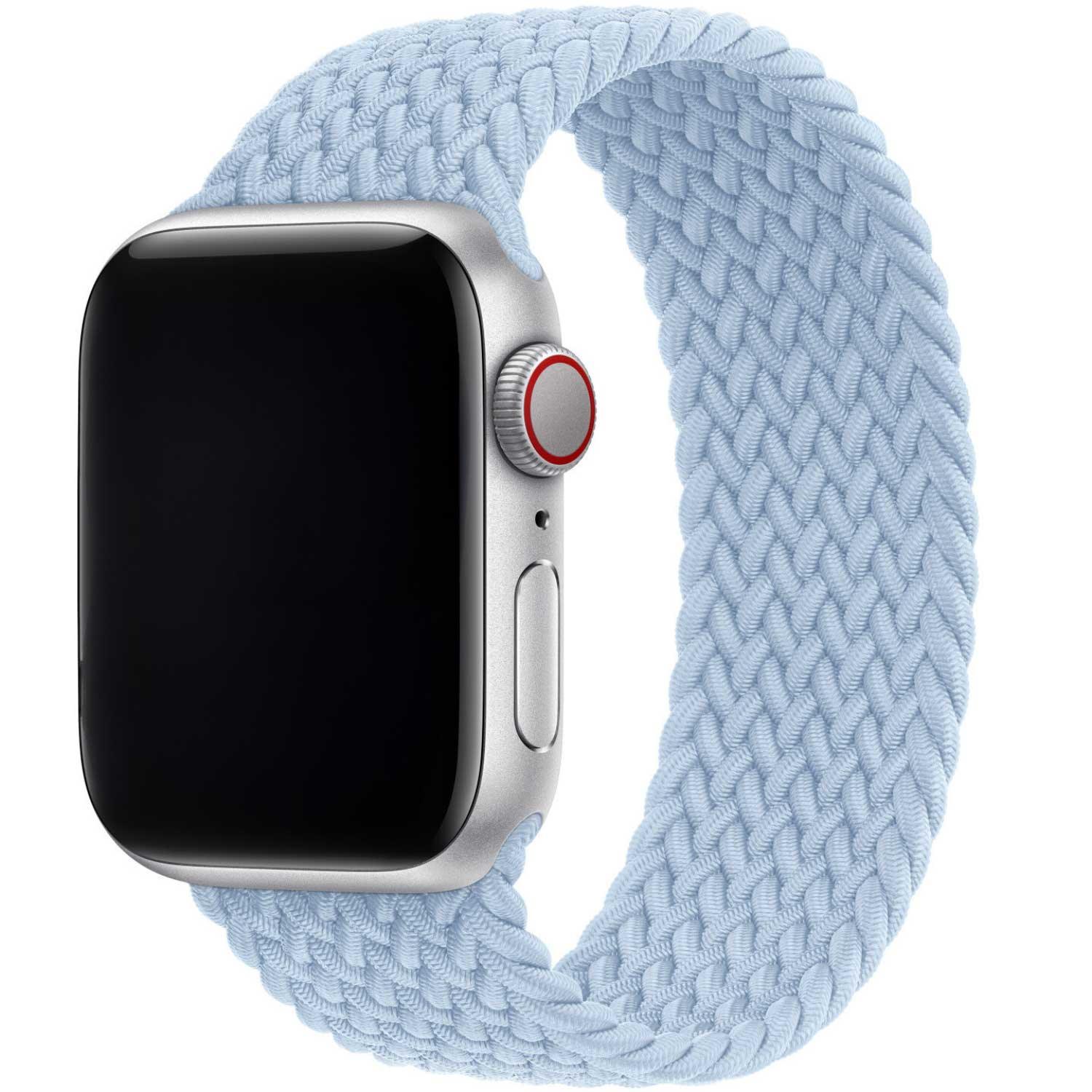 Apple Watch Armband Onyx – geflochten – Solo Loop – Nylon – Hellblau