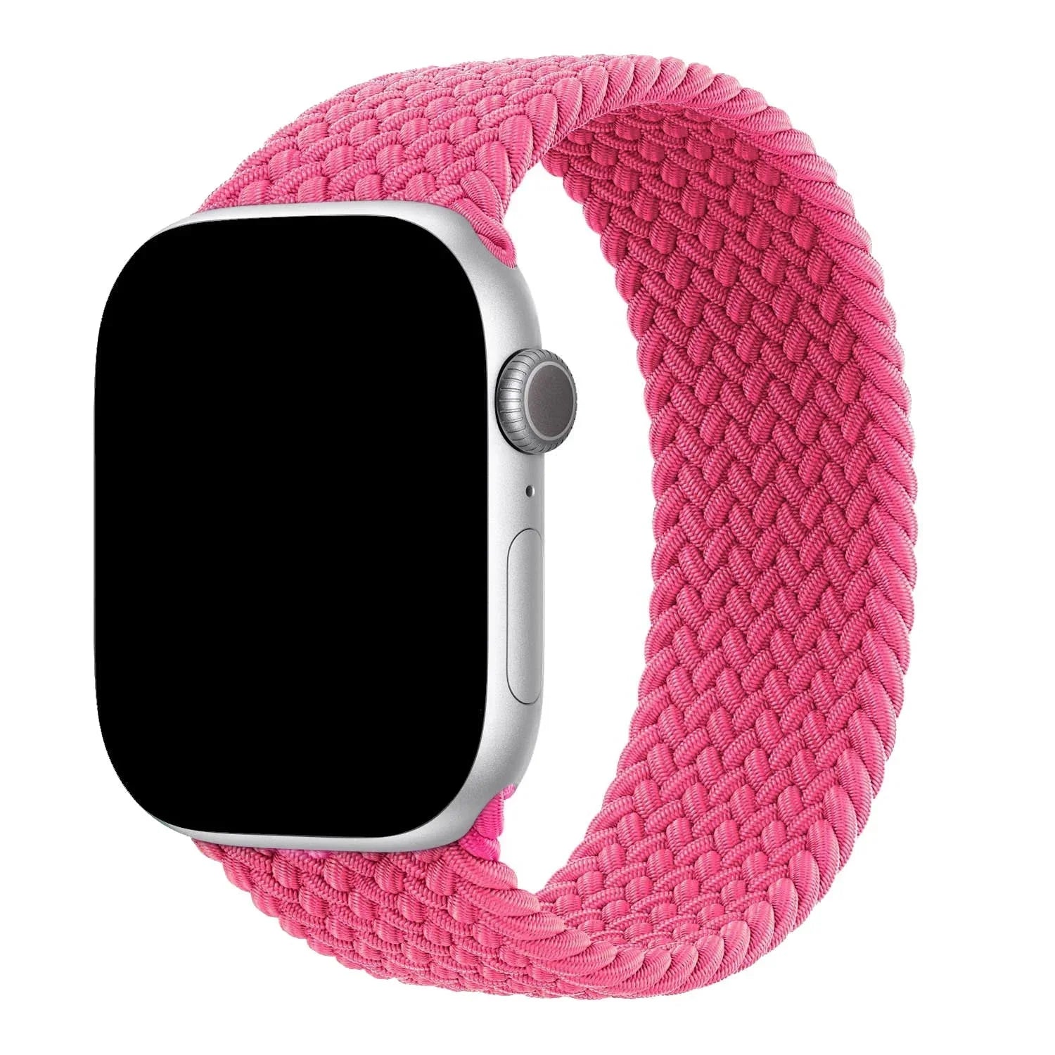 Apple Watch Armband Onyx – geflochten – Solo Loop – Nylon – Pfingstrosenrosa