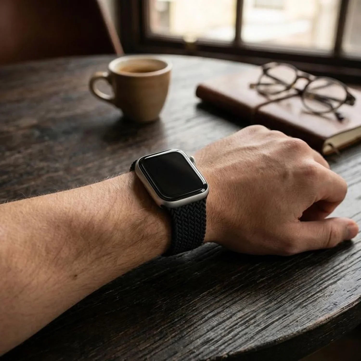 Apple Watch Armband - Nylon - geflochtenes Solo Loop - Schwarz