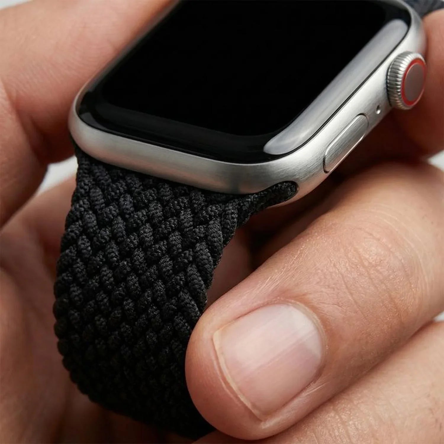 Apple Watch Armband - Nylon - geflochtenes Solo Loop - Schwarz
