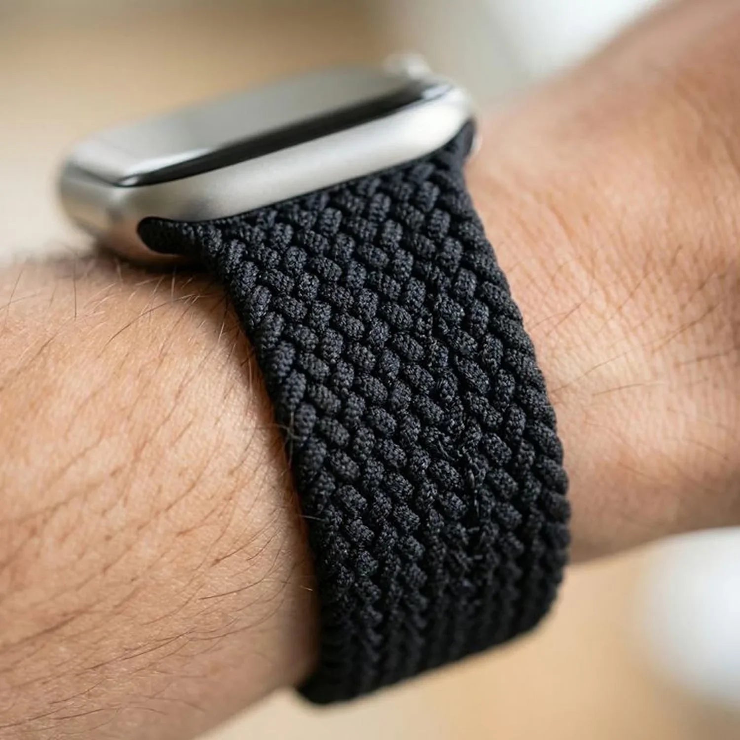 Apple Watch Armband - Nylon - geflochtenes Solo Loop - Schwarz
