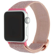 Apple Watch Armband – Nylon – Gewebte Schnalle – Glitzer Hellrosa