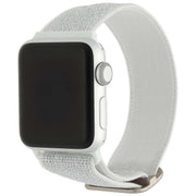 Apple Watch Armband - Nylon - gewebte Schnalle - Glitzer Weiß