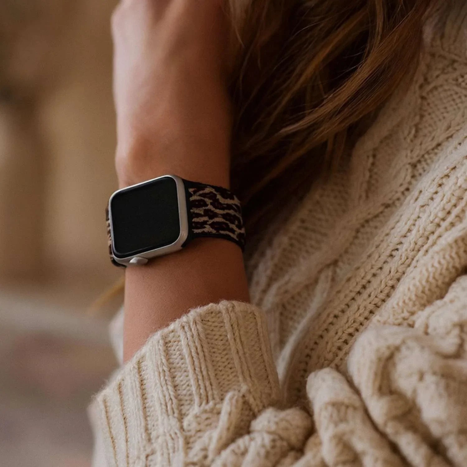 Apple Watch Armband – Nylon – geflochtene Schnalle – Leopard
