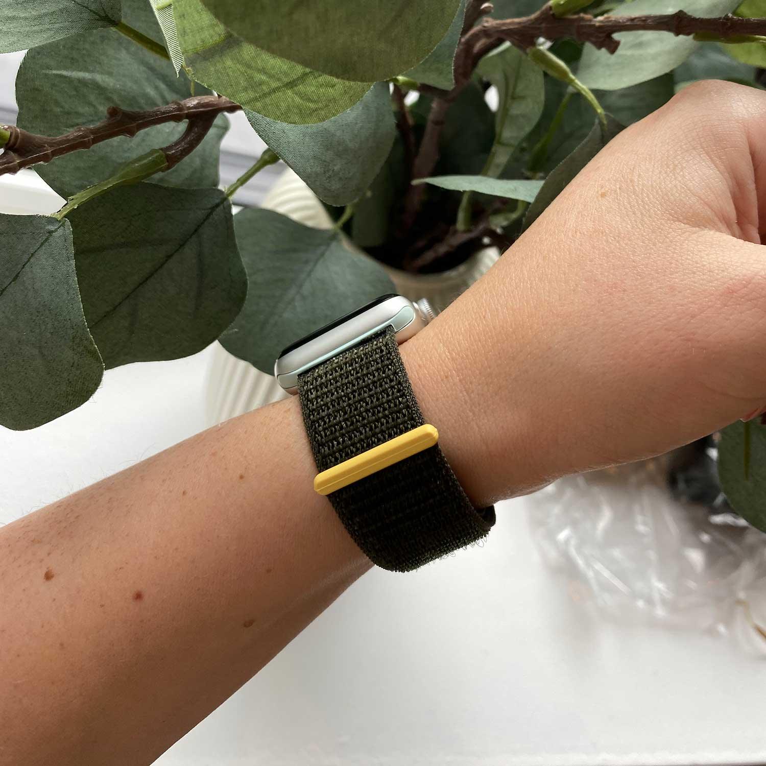 Apple Watch Armband Osvo - gewebt - Nylon - Zypresse