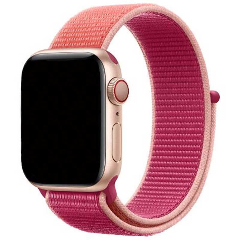 Apple Watch Armband Nexora – gewebt – Nylon – Granatapfel