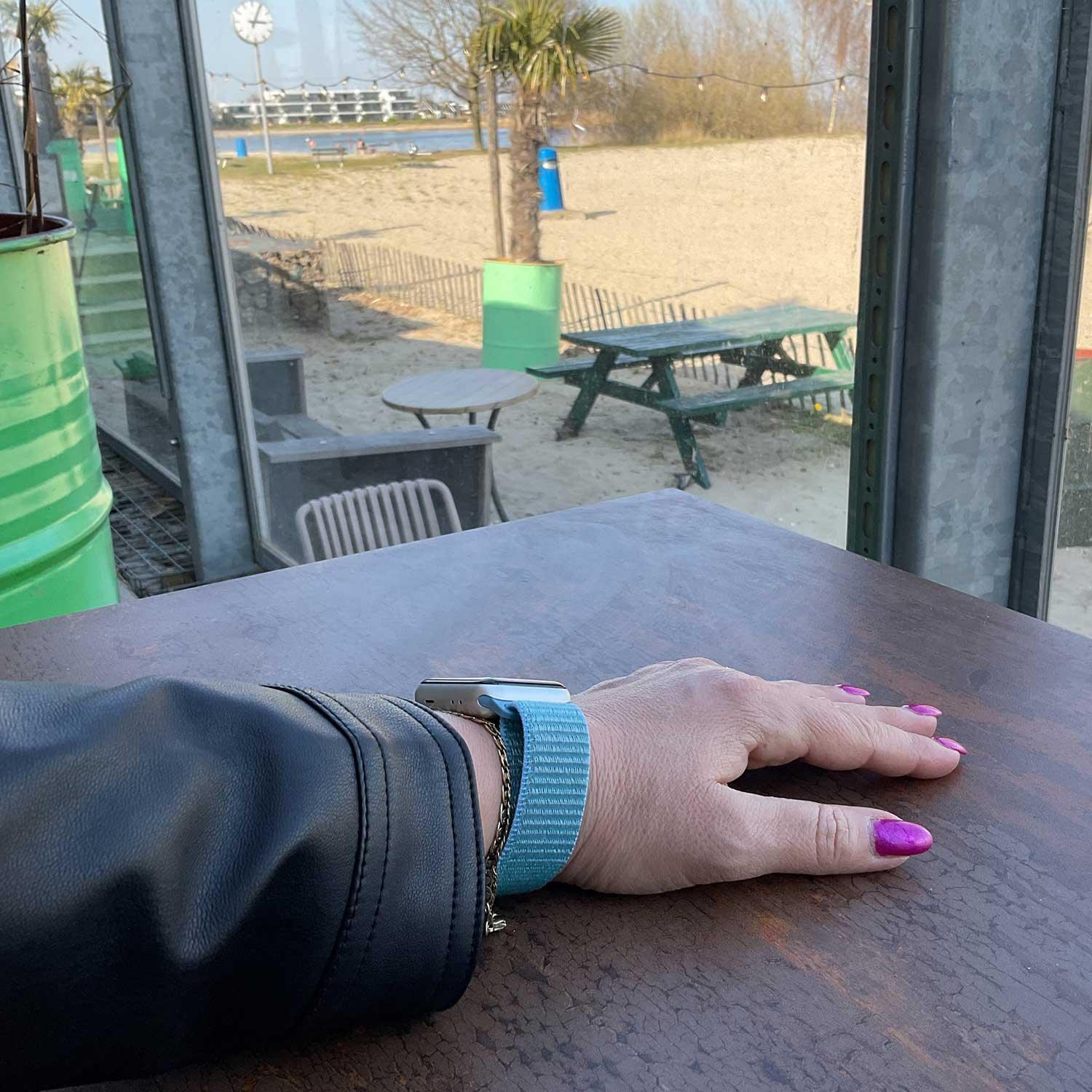 Apple Watch Armband Nexora – gewebt – Nylon – Kornblume