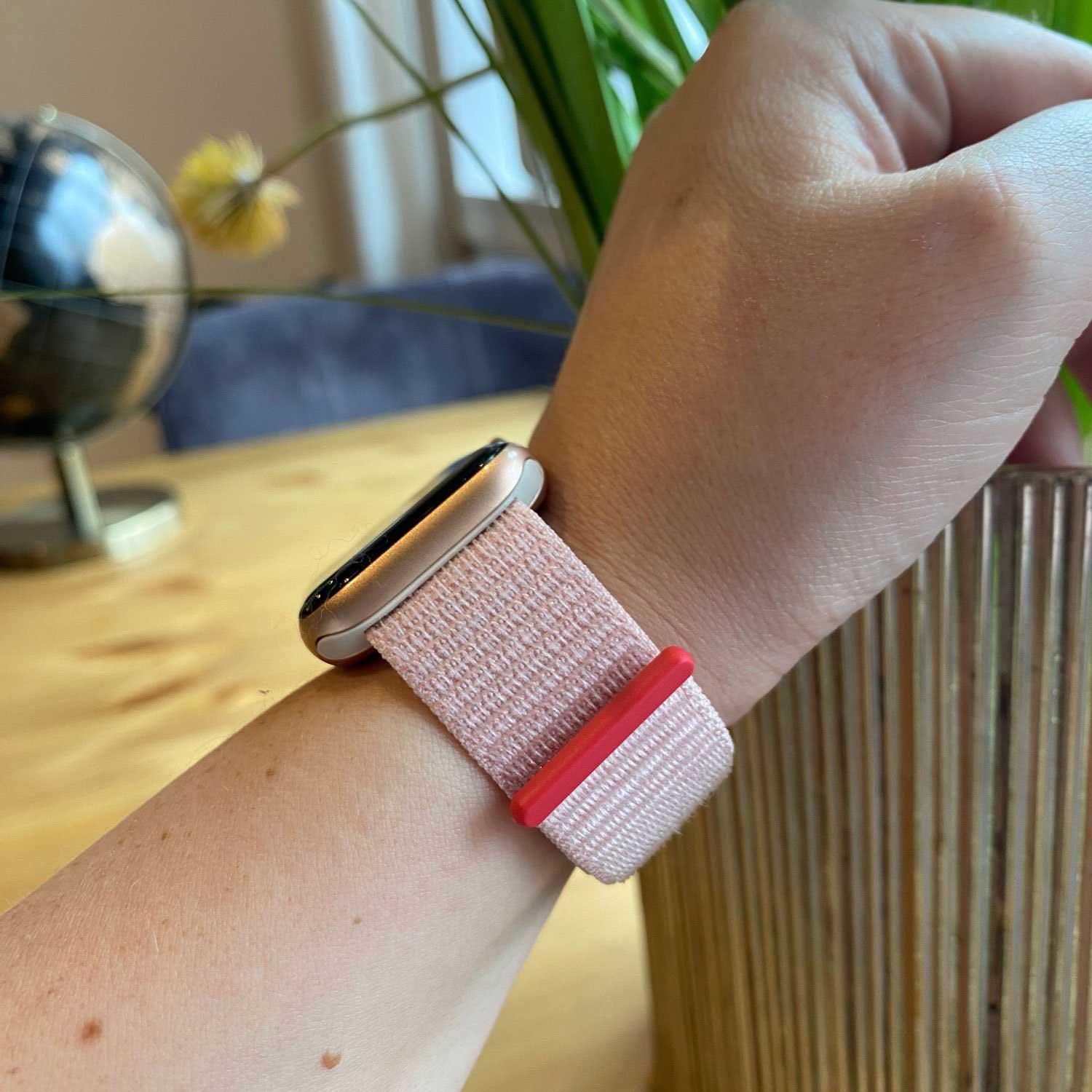 Apple Watch Armband Nexora - gewebt - Nylon - Hellrosa