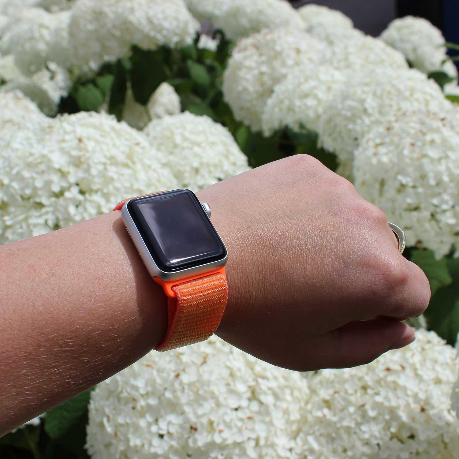 Apple Watch Armband Nexora - gewebt - Nylon - Papaya