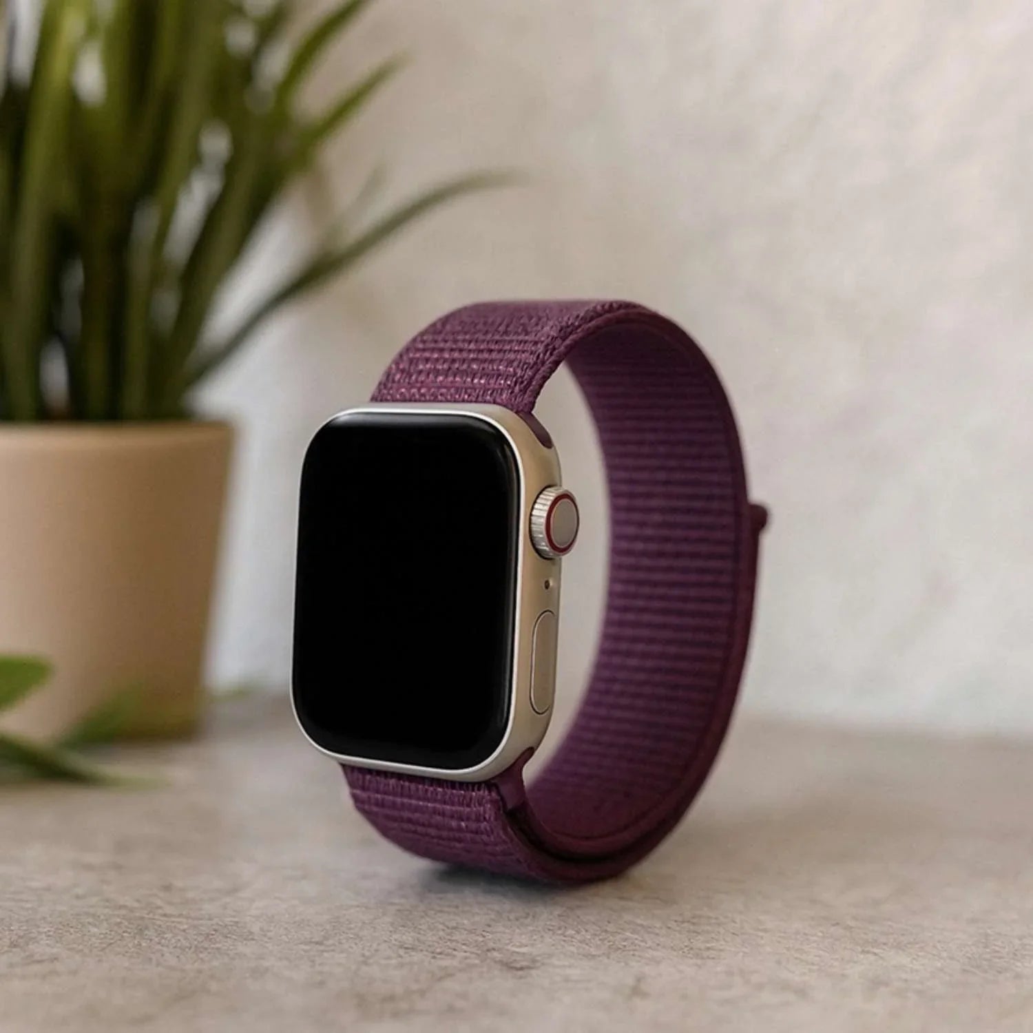 Apple Watch Armband Osvo – geflochten – Nylon – Pflaumenlila