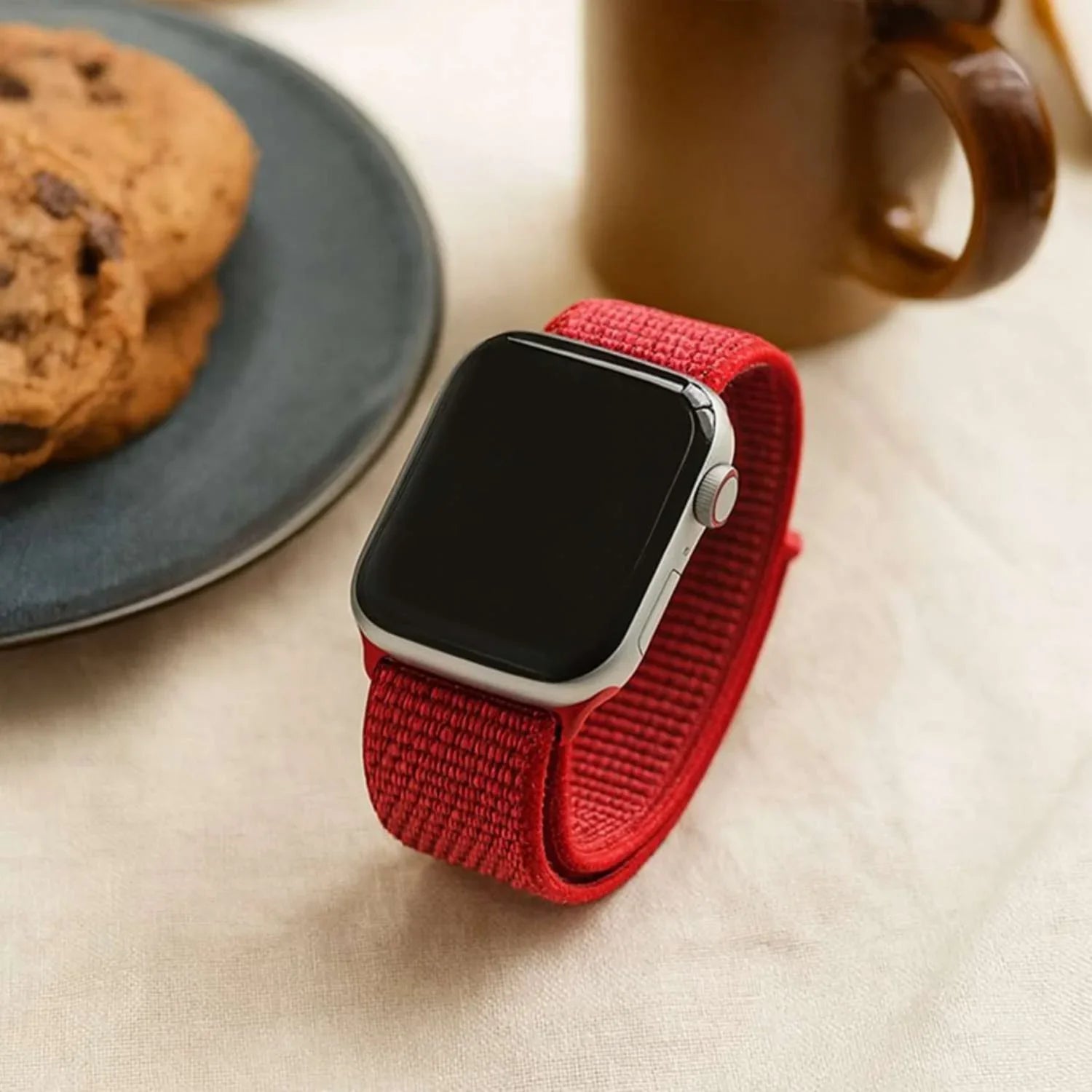Apple Watch Armband – geflochten – Nylon – Rot