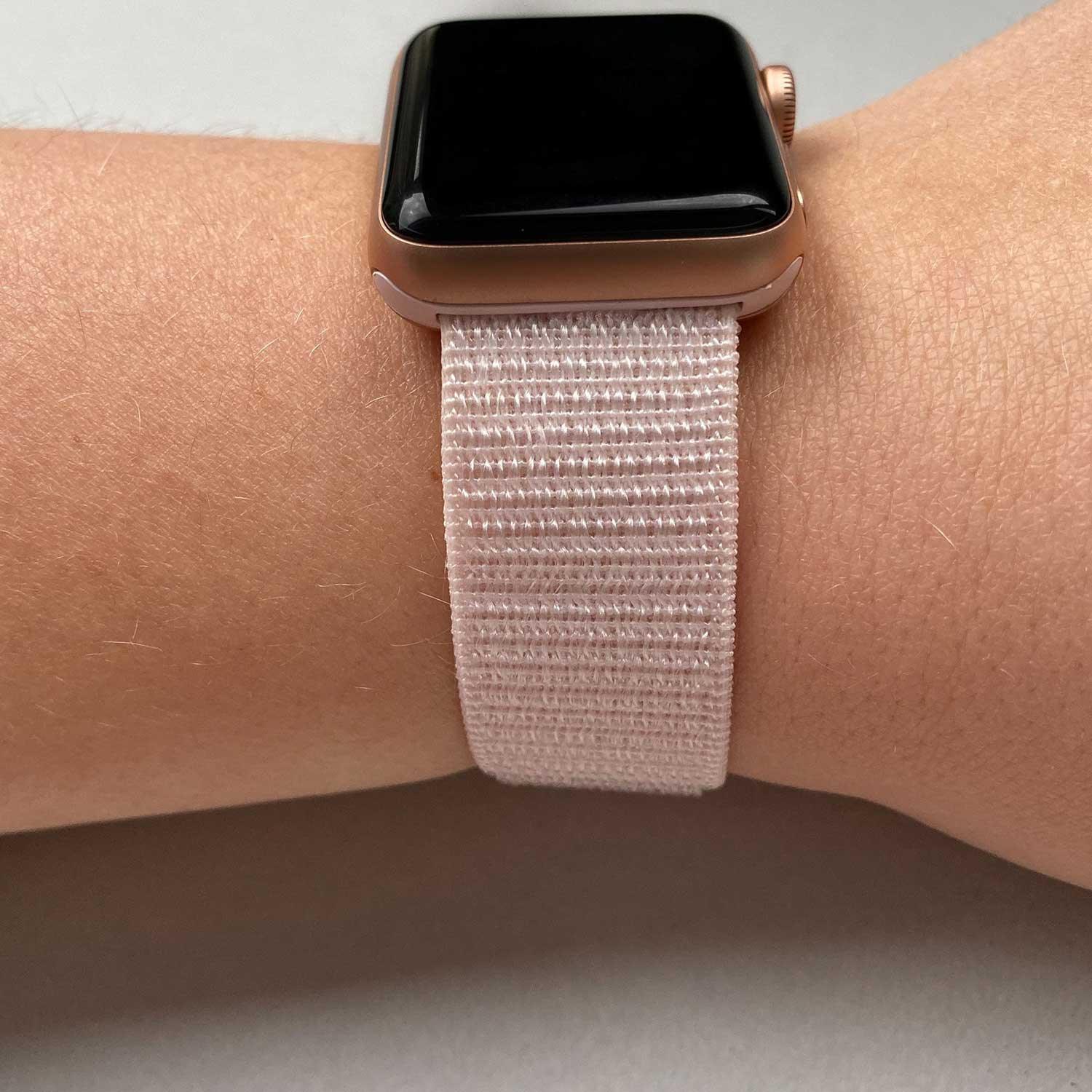 Apple Watch Armband Osvo - gewebt - Nylon - hellrosa