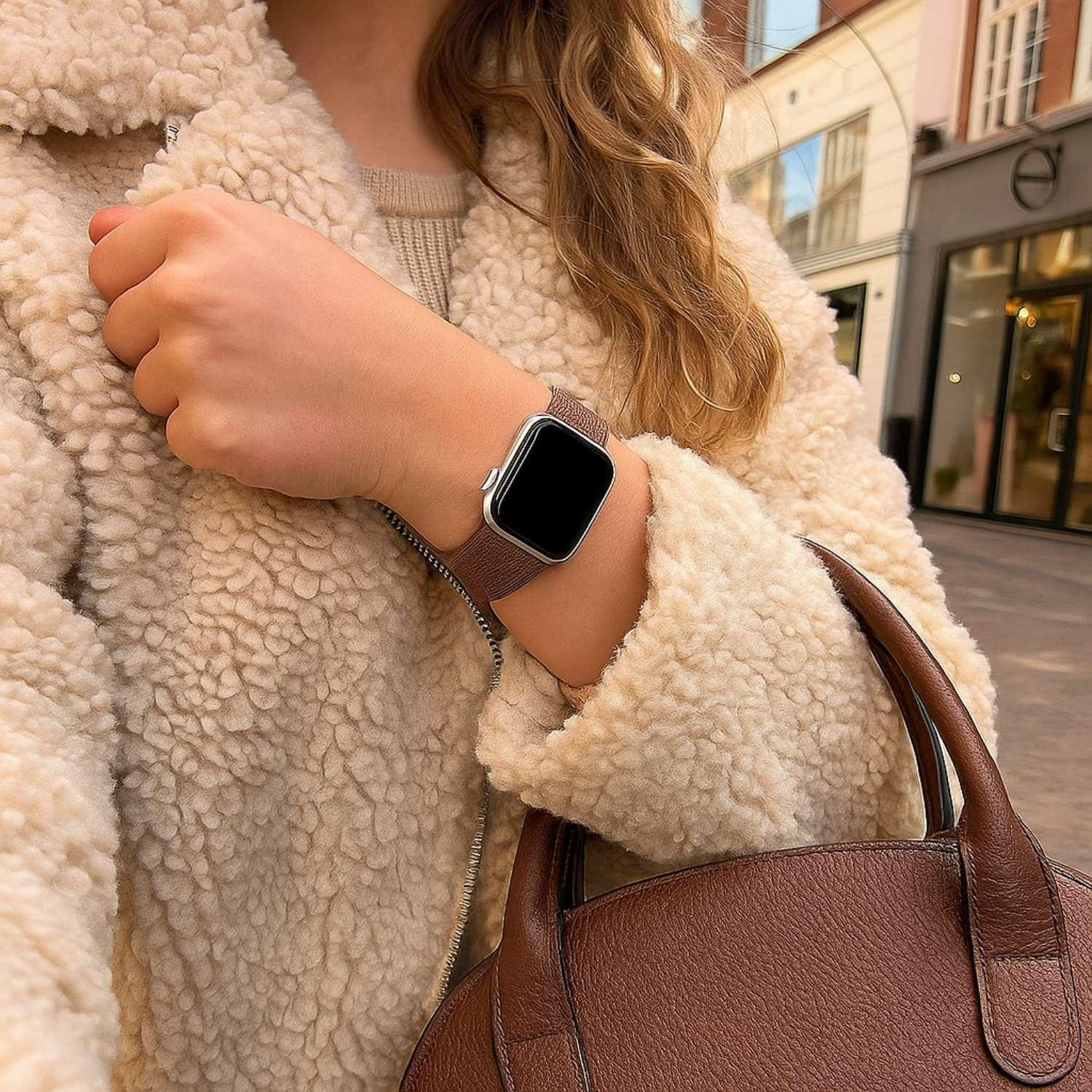 Apple Watch Armband Osvo - gewebt - Nylon - Smokey Mauve