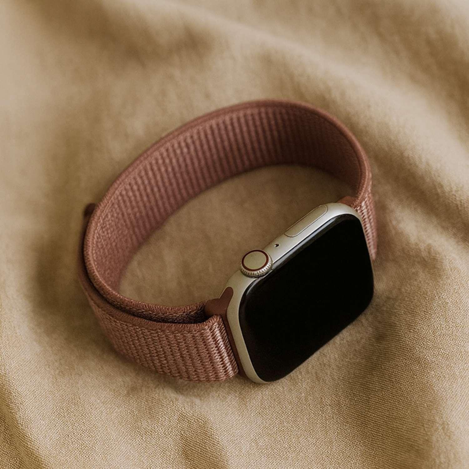 Apple Watch Armband Osvo - gewebt - Nylon - Smokey Mauve