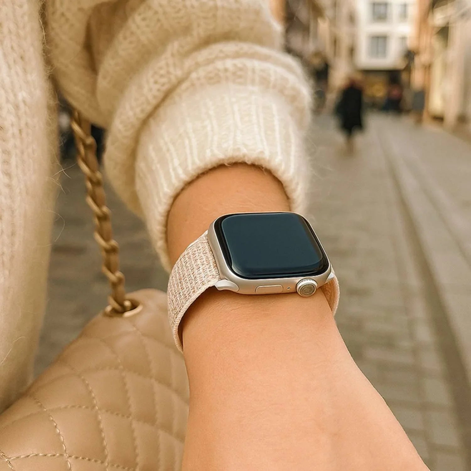 Apple Watch Armband Nexora - gewebt - Nylon - Polarstern bunt