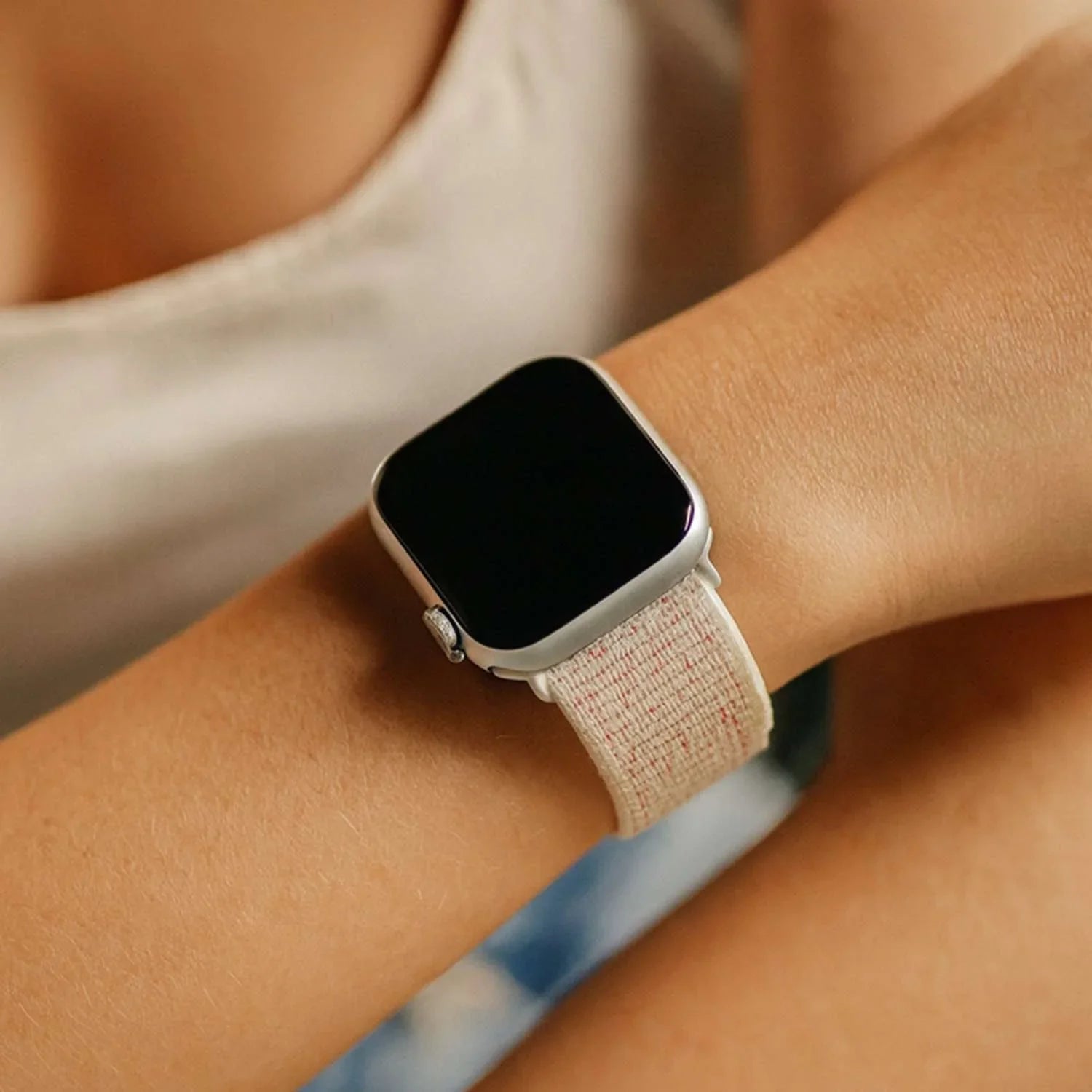 Apple Watch Armband Nexora - gewebt - Nylon - Polarstern bunt