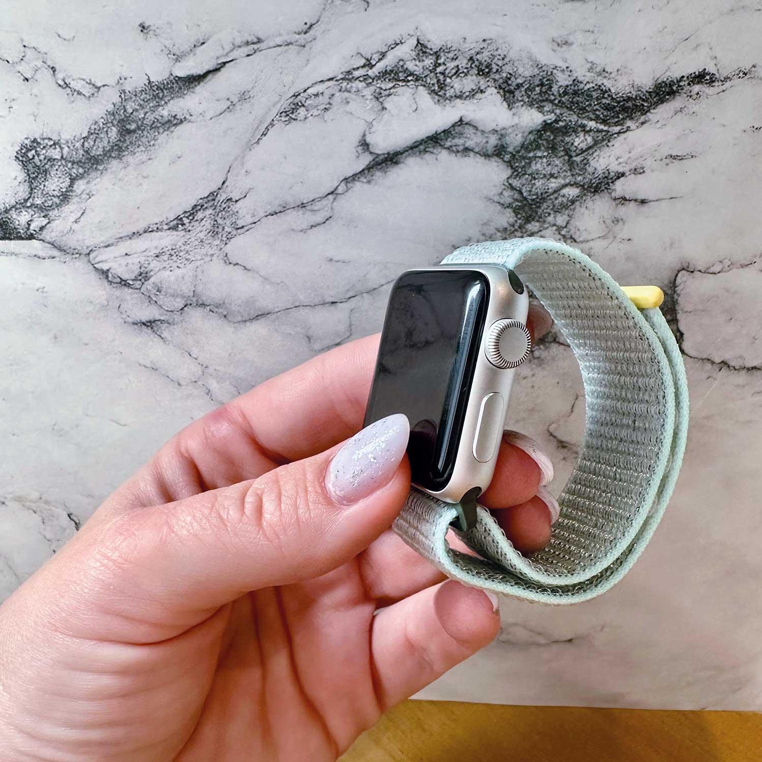Apple Watch Armband Nexora - gewebt - Nylon - zartes Mintgrün