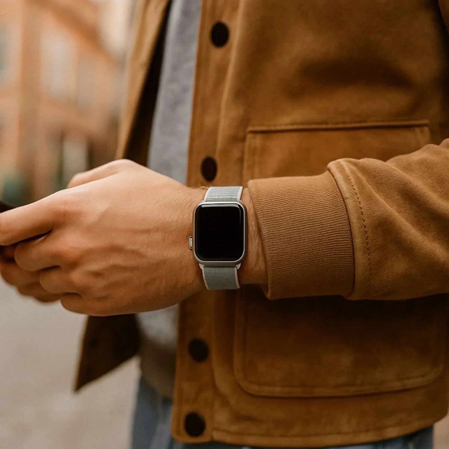 Apple Watch Armband Flyne - gewebt - Nylon - Muschel