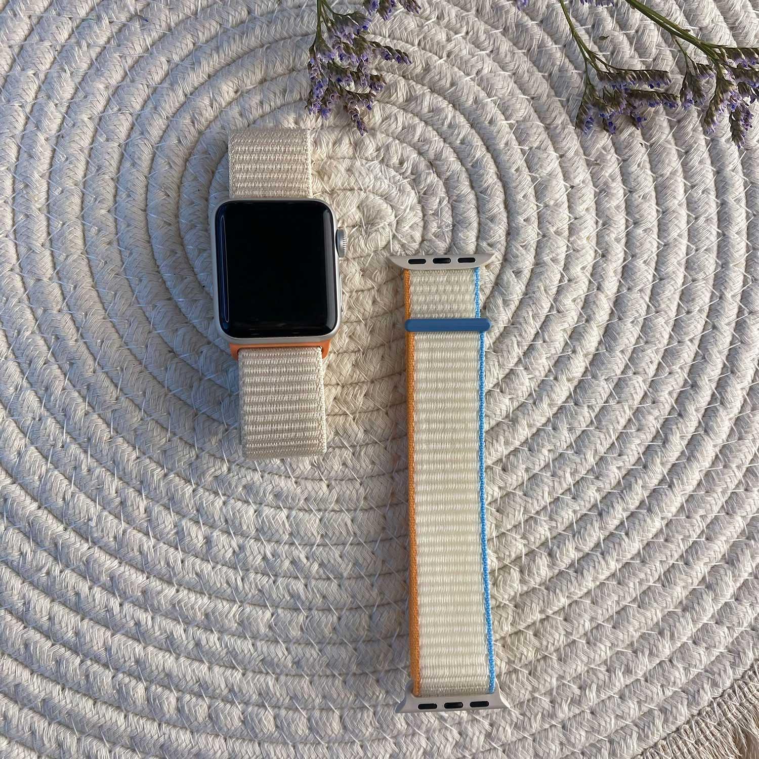 Apple Watch Armband Trail - Nylon - Orange Beige