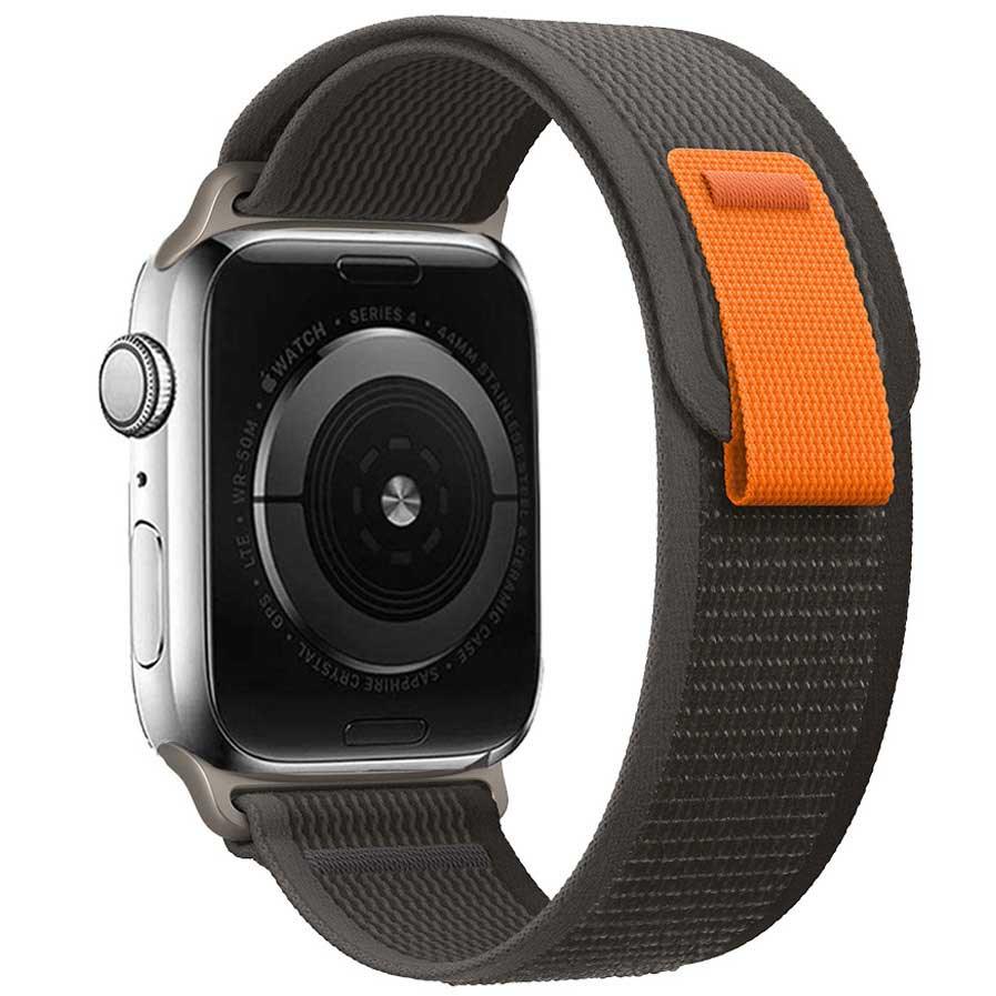 Apple Watch Armband Trail - Nylon - Schwarz Grau