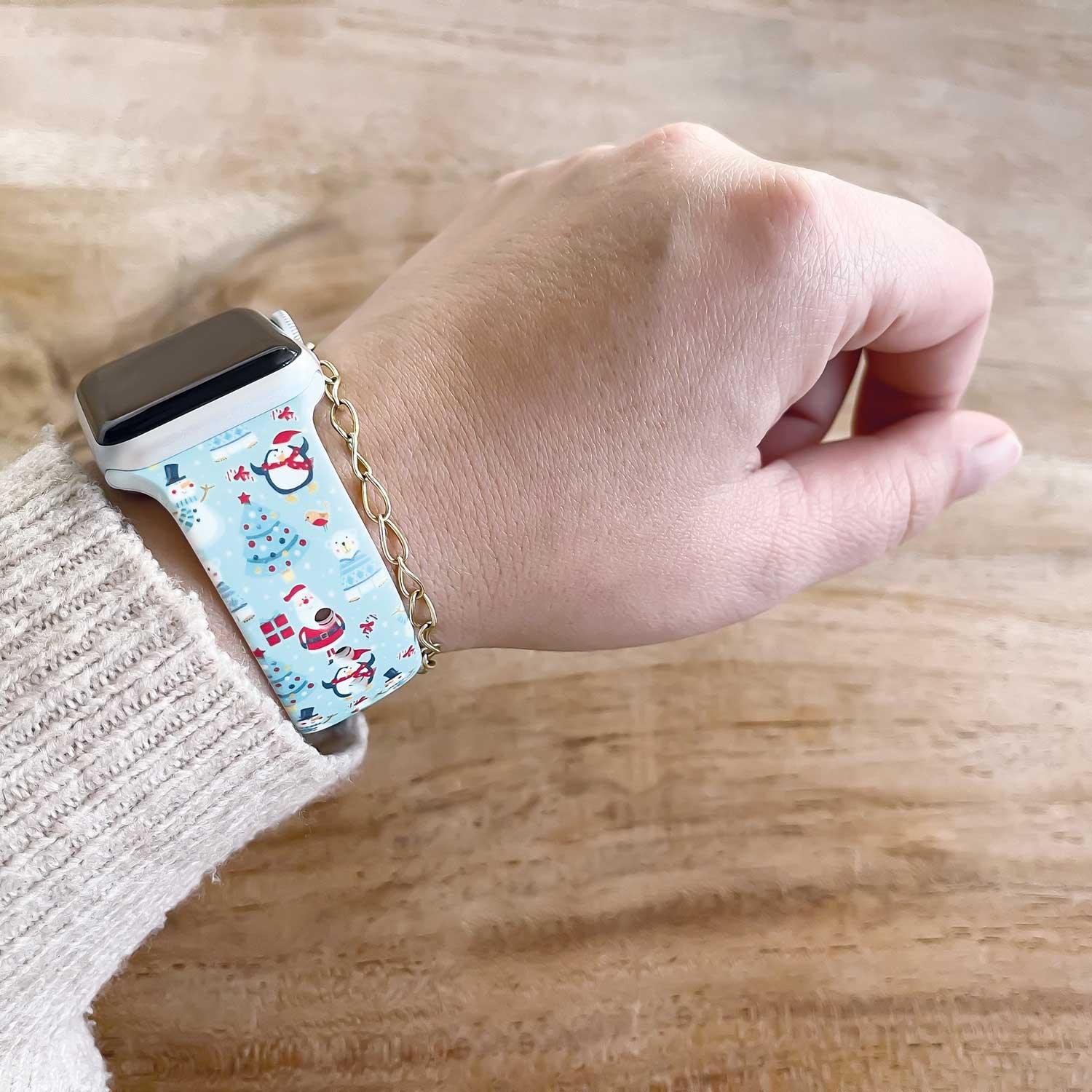 Apple Watch Druckarmband – Silikon – Weihnachten – Grün