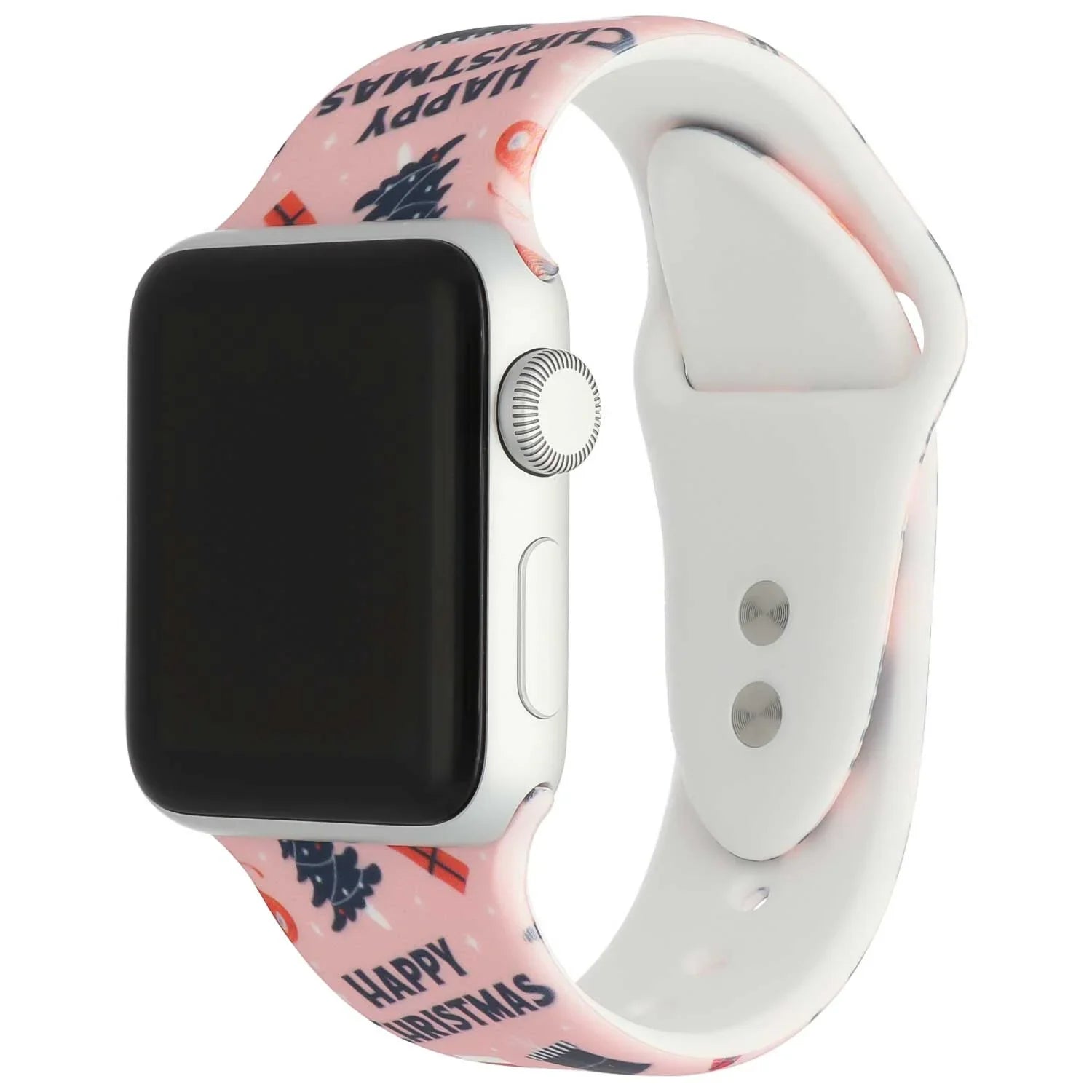 Apple Watch Print Armband – Silikon – Weihnachten – Rosa