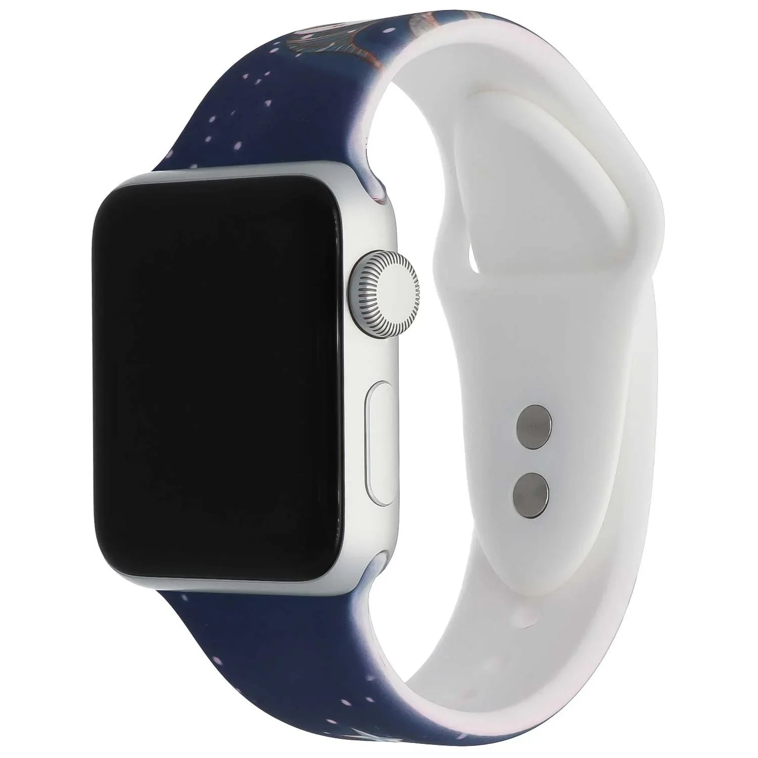 Apple Watch bedrucktes Armband - Silikon - Weihnachten - Schneemann dunkelblau