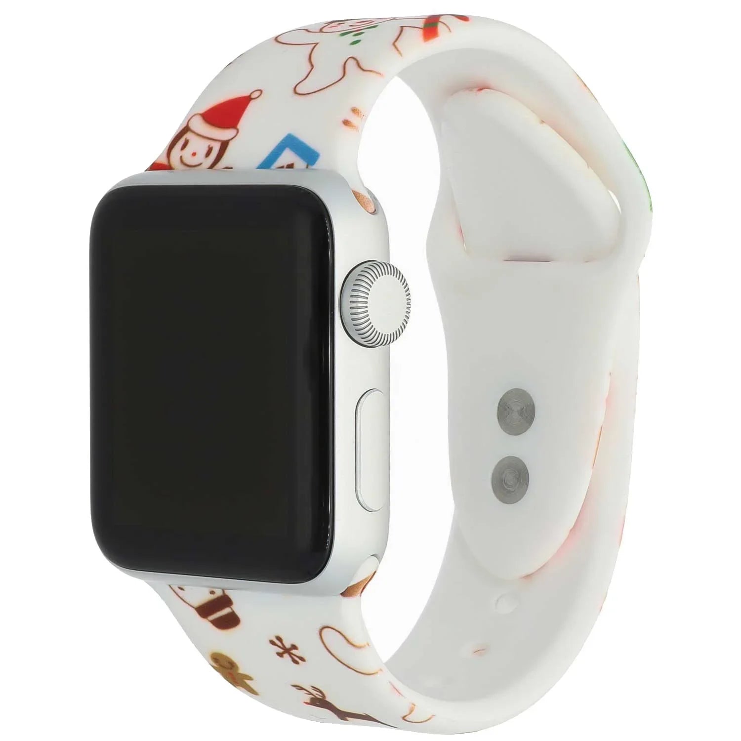 Apple Watch bedrucktes Armband - Silikon - Weihnachten - Schneemann weiß