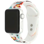 Apple Watch bedrucktes Armband - Silikon - Weihnachten - weiß