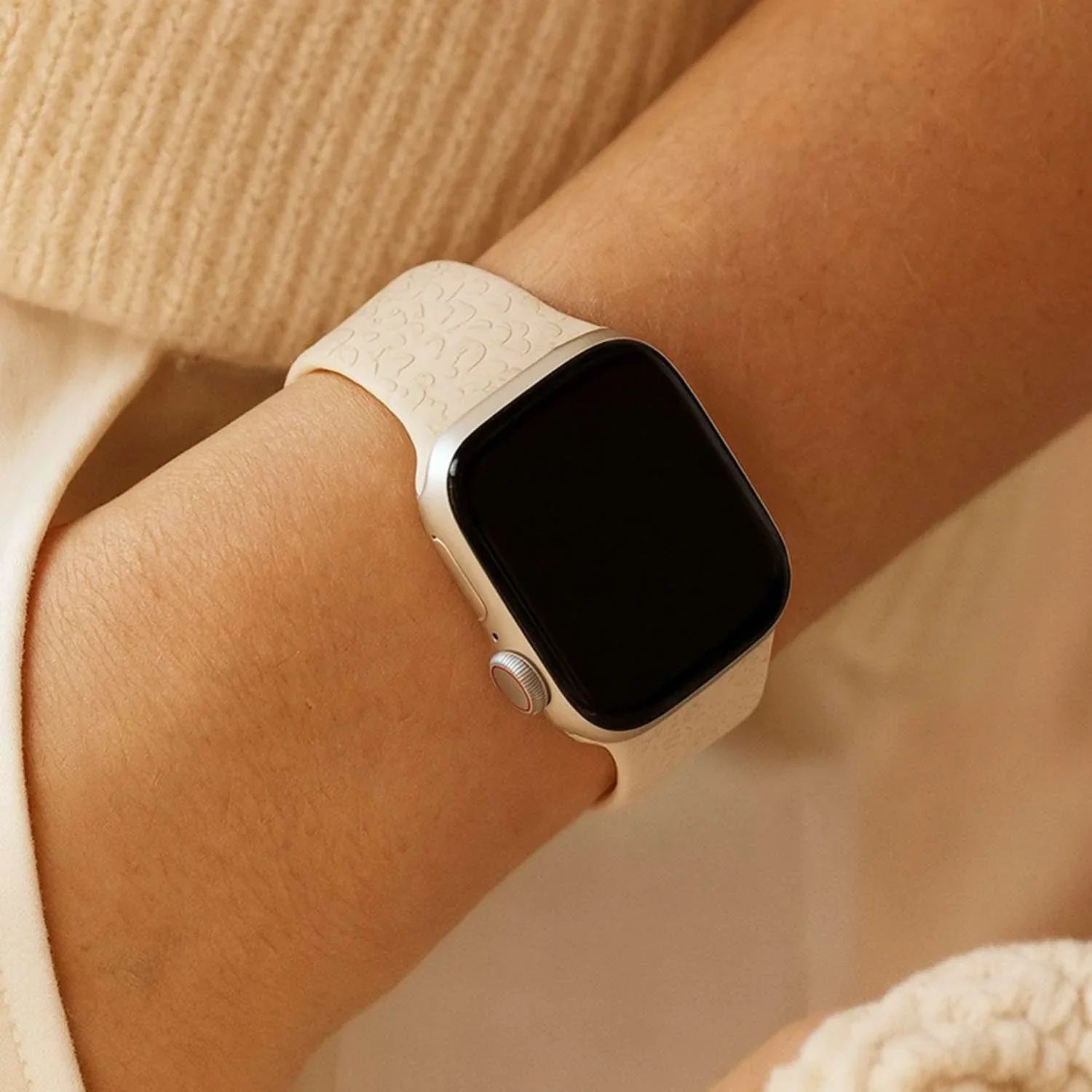 Apple Watch bedrucktes Armband – Silikon – Leopard Sternenlicht