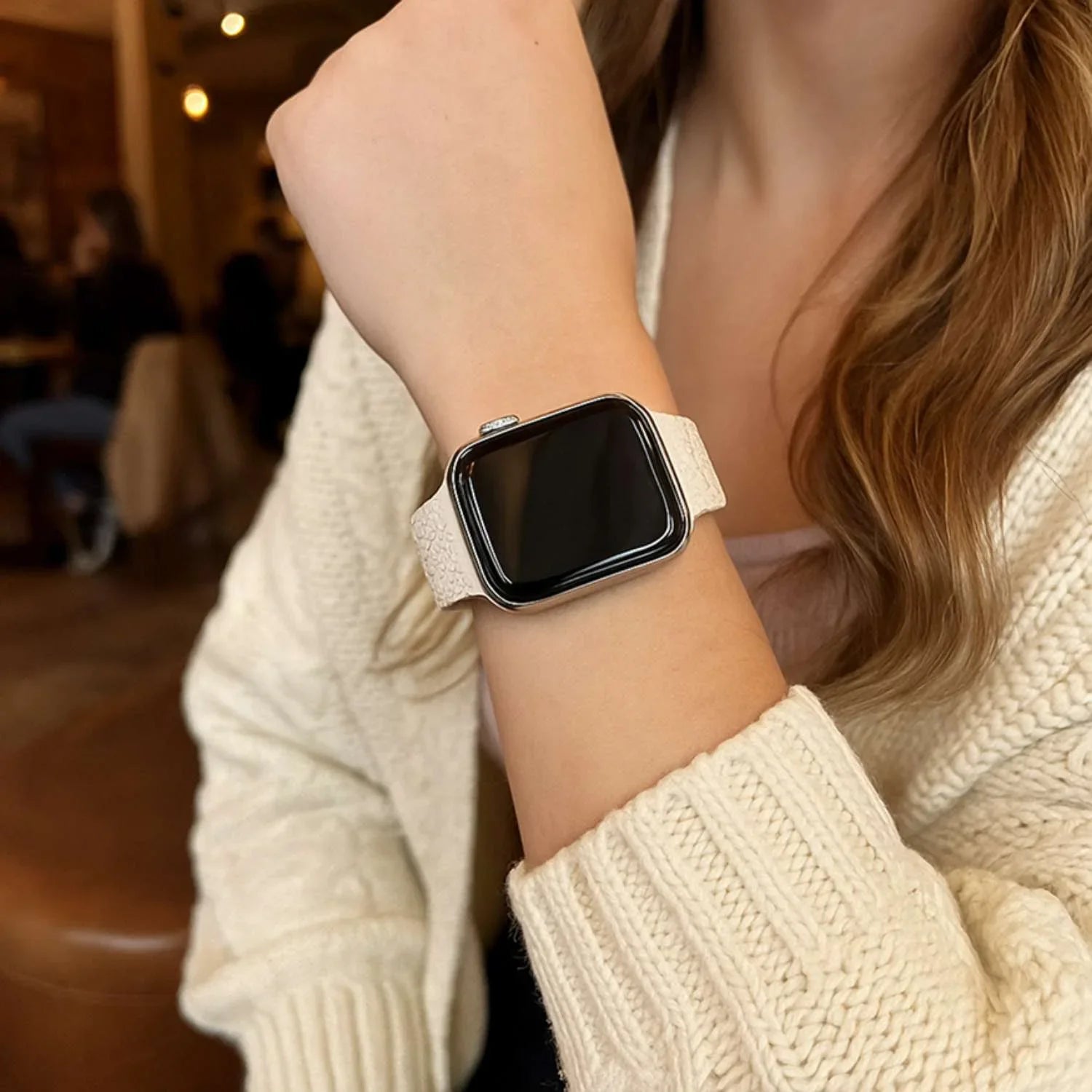 Apple Watch bedrucktes Armband – Silikon – Leopard Sternenlicht