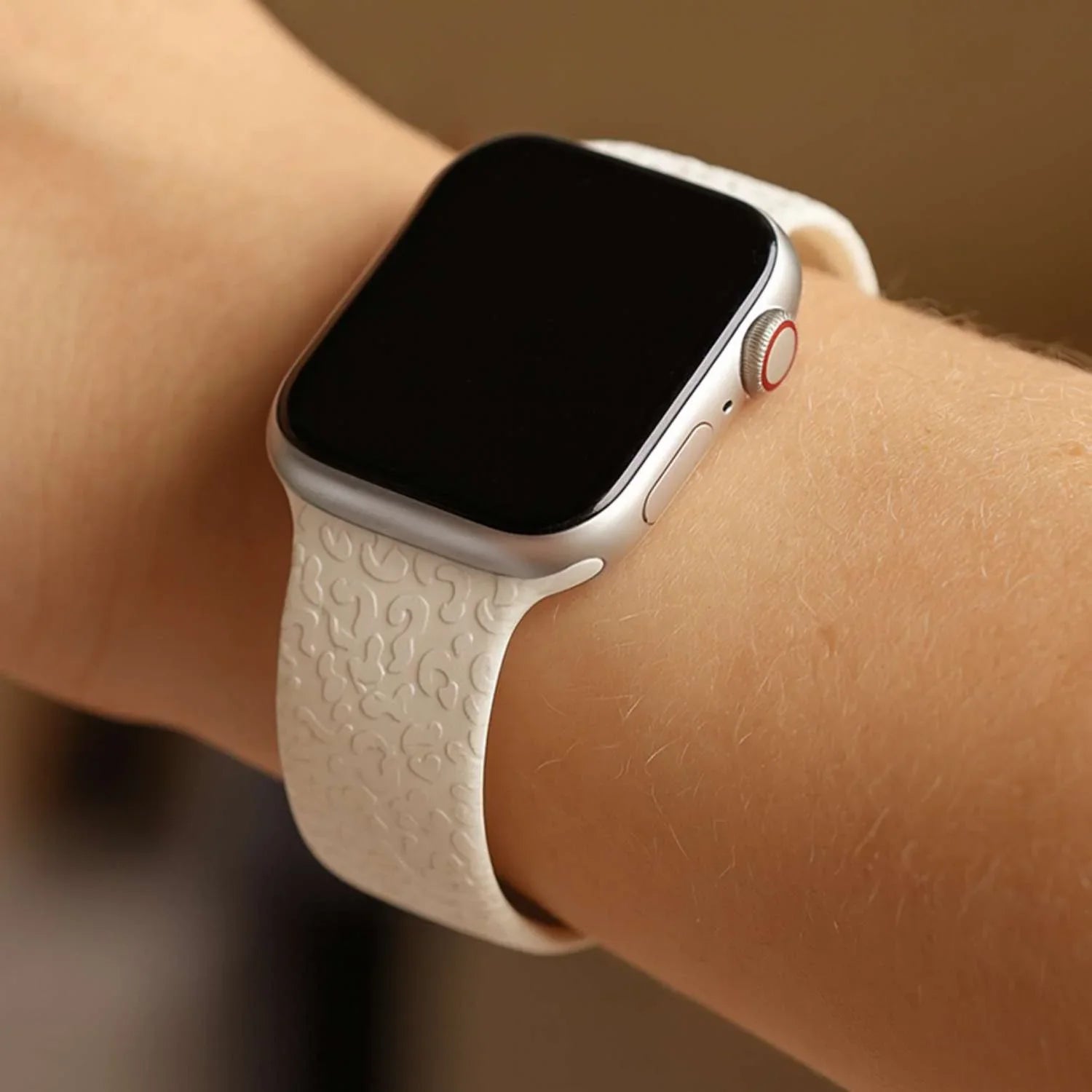 Apple Watch bedrucktes Armband – Silikon – Leopard Sternenlicht
