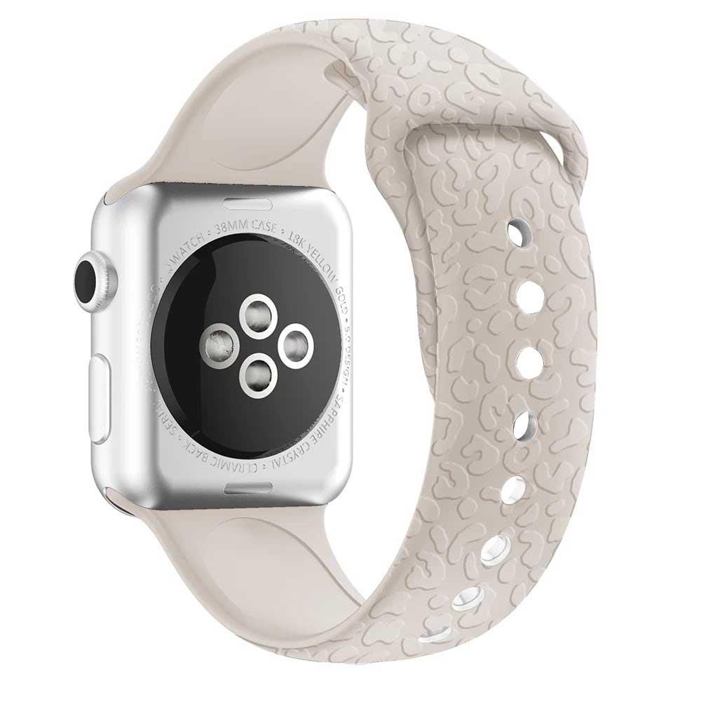 Apple Watch bedrucktes Armband – Silikon – Leopard Sternenlicht