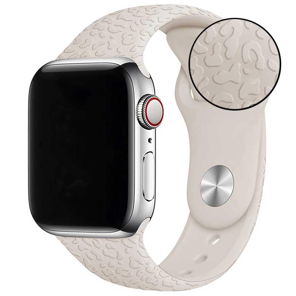 Apple Watch bedrucktes Armband – Silikon – Leopard Sternenlicht