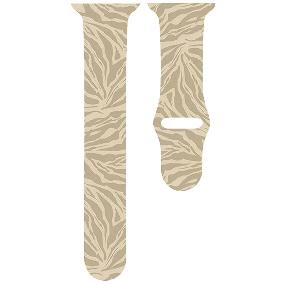Apple Watch Printarmband – Silikon – Zebra Beige