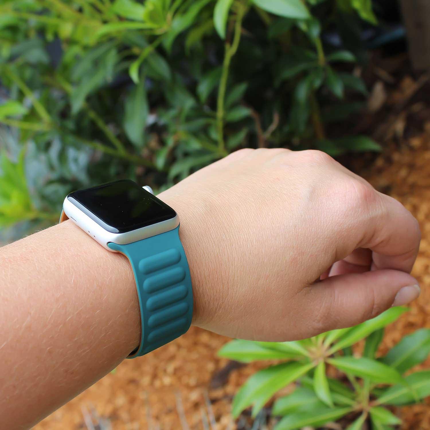 Apple Watch Solo Loop Gerippt - Silikon - Malachitgrün